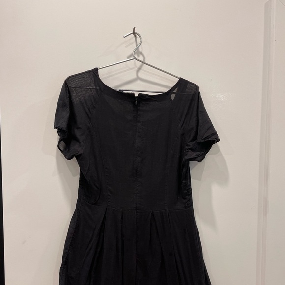 Gap Black Thin Cotton Black Dress Woman - size 10 - Picture 2 of 4